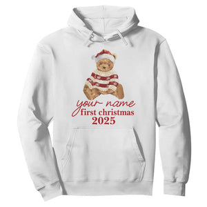 Personalised My First Christmas Hoodie Custom Name Newborn Baby 1st Xmas TS10 White Print Your Wear