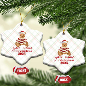 Personalised My First Xmas Ceramic Ornament Custom Name Newborn Baby 1st Xmas TS10 Print Your Wear