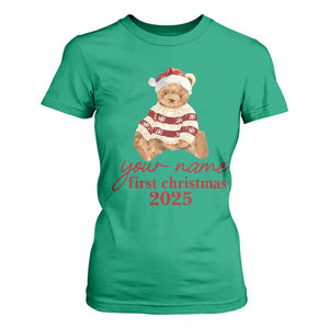 Personalised My First Christmas T Shirt For Women Custom Name Newborn Baby 1st Xmas TS10 Irish Green Print Your Wear