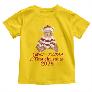 Personalised My First Christmas Toddler T Shirt Custom Name Newborn Baby 1st Xmas TS10 Daisy Print Your Wear