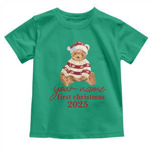Personalised My First Christmas Toddler T Shirt Custom Name Newborn Baby 1st Xmas TS10 Irish Green Print Your Wear