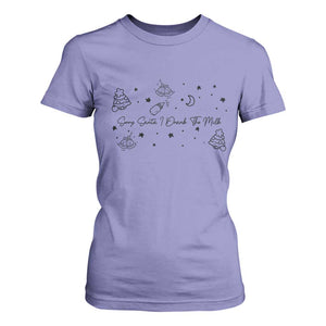 Sorry Santa I Drank The Milk T Shirt For Women Newborn Baby First Xmas TS10 Violet Print Your Wear