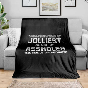 Funny Christmas Throw Blanket Jolliest Bunch of A-Holes Xmas Vacation TS10 Print Your Wear