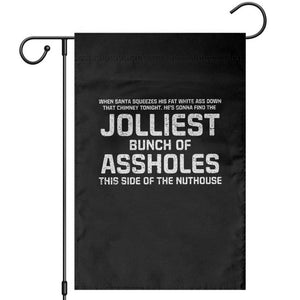 Funny Christmas Garden Flag Jolliest Bunch of A-Holes Xmas Vacation TS10 Black Print Your Wear