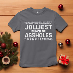 Funny Christmas T Shirt Jolliest Bunch of A-Holes Xmas Vacation TS10 Charcoal Print Your Wear