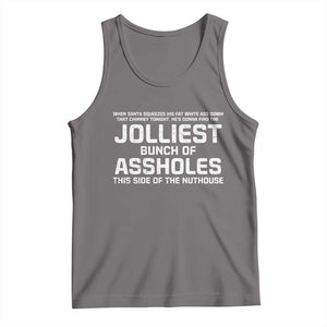 Funny Christmas Tank Top Jolliest Bunch of A-Holes Xmas Vacation TS10 Deep Heather Print Your Wear
