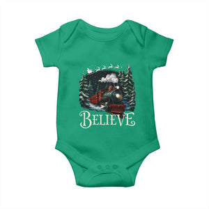 Polar Express Baby Onesie Christmas Believe TS10 Irish Green Print Your Wear