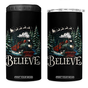 Polar Express 4 in 1 Can Cooler Tumbler Christmas Believe TS10 One Size: 16 oz Black Print Your Wear