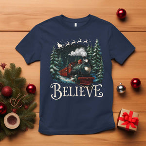 Polar Express T Shirt Christmas Believe TS10 Navy Print Your Wear