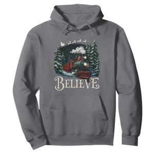 Polar Express Hoodie Christmas Believe TS10 Charcoal Print Your Wear