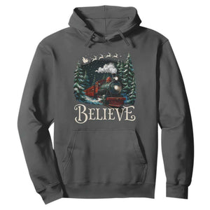 Polar Express Hoodie Christmas Believe TS10 Dark Heather Print Your Wear