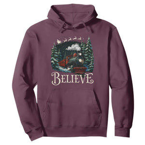 Polar Express Hoodie Christmas Believe TS10 Maroon Print Your Wear