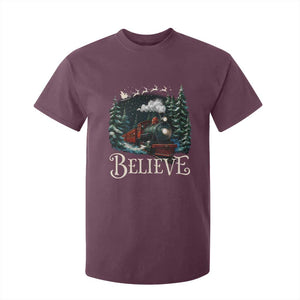 Polar Express T Shirt For Kid Christmas Believe TS10 Maroon Print Your Wear