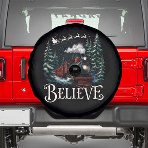 Polar Express Spare Tire Cover Christmas Believe TS10 Black Print Your Wear