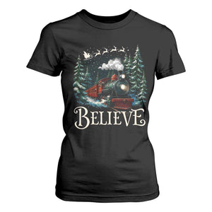Polar Express T Shirt For Women Christmas Believe TS10 Black Print Your Wear