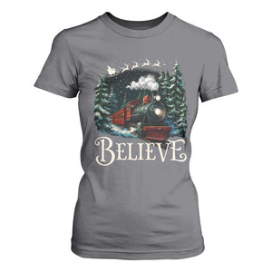 Polar Express T Shirt For Women Christmas Believe TS10 Charcoal Print Your Wear