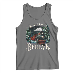 Polar Express Tank Top Christmas Believe TS10 Black Heather Print Your Wear
