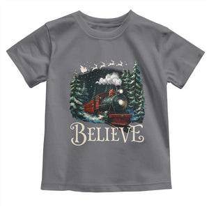 Polar Express Toddler T Shirt Christmas Believe TS10 Charcoal Print Your Wear