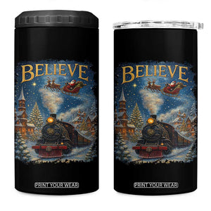 Polar Express 4 in 1 Can Cooler Tumbler Retro Vintage Christmas Believe TS10 One Size: 16 oz Black Print Your Wear
