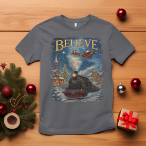 Polar Express T Shirt Retro Vintage Christmas Believe TS10 Charcoal Print Your Wear