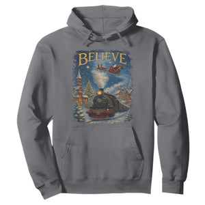 Polar Express Hoodie Retro Vintage Christmas Believe TS10 Charcoal Print Your Wear