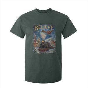Polar Express T Shirt For Kid Retro Vintage Christmas Believe TS10 Dark Forest Green Print Your Wear