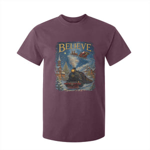 Polar Express T Shirt For Kid Retro Vintage Christmas Believe TS10 Maroon Print Your Wear