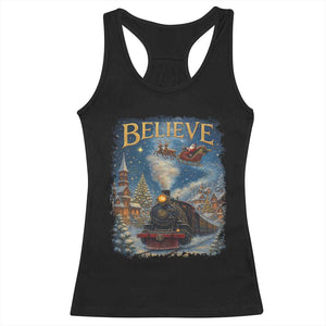Polar Express Racerback Tank Top Retro Vintage Christmas Believe TS10 Black Print Your Wear