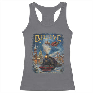 Polar Express Racerback Tank Top Retro Vintage Christmas Believe TS10 Charcoal Print Your Wear