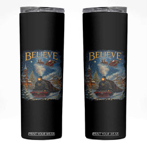 Polar Express Skinny Tumbler Retro Vintage Christmas Believe TS10 Black Print Your Wear