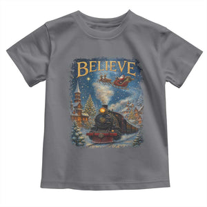 Polar Express Toddler T Shirt Retro Vintage Christmas Believe TS10 Charcoal Print Your Wear