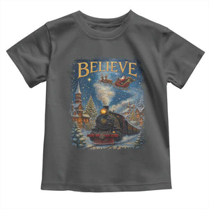 Polar Express Toddler T Shirt Retro Vintage Christmas Believe TS10 Dark Heather Print Your Wear