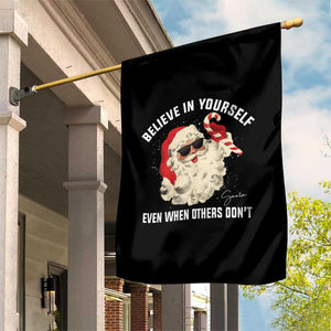 Vintage Christmas Santa Claus Face Garden Flag Retro Believe In Yourself Funny Motivational TS10 Print Your Wear