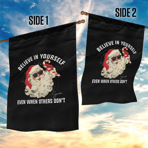 Vintage Christmas Santa Claus Face Garden Flag Retro Believe In Yourself Funny Motivational TS10 Print Your Wear