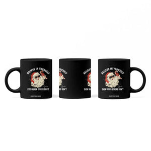 Vintage Christmas Santa Claus Face Coffee Mug Retro Believe In Yourself Funny Motivational TS10 Print Your Wear