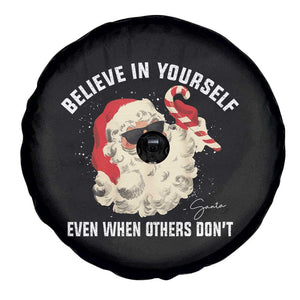 Vintage Christmas Santa Claus Face Spare Tire Cover Retro Believe In Yourself Funny Motivational TS10 Print Your Wear