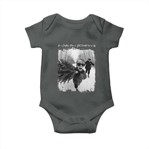 Funny Christmas Movie Baby Onesie Funny Kevin Home Xmas Meme Alone TS10 Dark Heather Print Your Wear