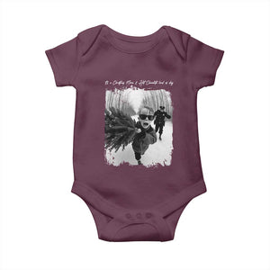 Funny Christmas Movie Baby Onesie Funny Kevin Home Xmas Meme Alone TS10 Maroon Print Your Wear