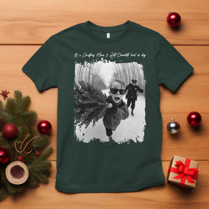 Funny Christmas Movie T Shirt Funny Kevin Home Xmas Meme Alone TS10 Dark Forest Green Print Your Wear