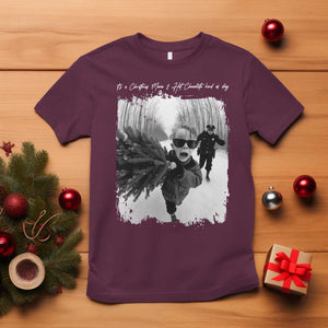 Funny Christmas Movie T Shirt Funny Kevin Home Xmas Meme Alone TS10 Maroon Print Your Wear