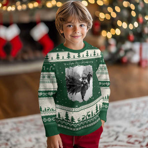 Funny Xmas Movie Ugly Christmas Sweater Funny Kevin Home Xmas Meme Alone TS10 Forest Green Beige Print Your Wear