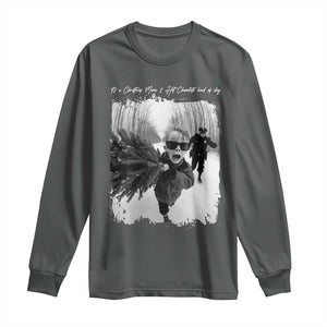 Funny Christmas Movie Long Sleeve Shirt Funny Kevin Home Xmas Meme Alone TS10 Dark Heather Print Your Wear