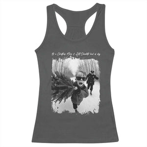 Funny Christmas Movie Racerback Tank Top Funny Kevin Home Xmas Meme Alone TS10 Dark Heather Print Your Wear