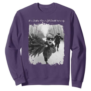 Funny Christmas Movie Sweatshirt Funny Kevin Home Xmas Meme Alone TS10 Purple Print Your Wear