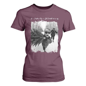 Funny Christmas Movie T Shirt For Women Funny Kevin Home Xmas Meme Alone TS10 Maroon Print Your Wear