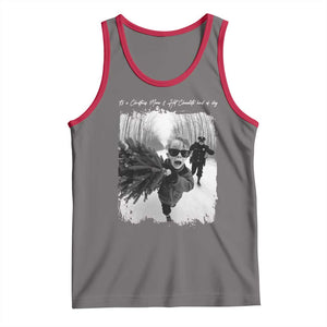 Funny Christmas Movie Tank Top Funny Kevin Home Xmas Meme Alone TS10 Deep Heather Red Print Your Wear