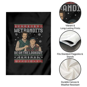Ugly Christmas Movie Garden Flag Funny Wet Bandits Home Xmas Alone TS10 Print Your Wear