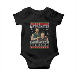 Ugly Christmas Movie Baby Onesie Funny Wet Bandits Home Xmas Alone TS10 Black Print Your Wear