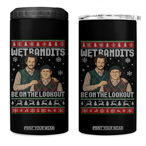 Ugly Christmas Movie 4 in 1 Can Cooler Tumbler Funny Wet Bandits Home Xmas Alone TS10 One Size: 16 oz Black Print Your Wear