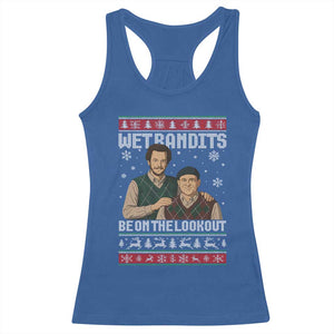 Ugly Christmas Movie Racerback Tank Top Funny Wet Bandits Home Xmas Alone TS10 Royal Blue Print Your Wear